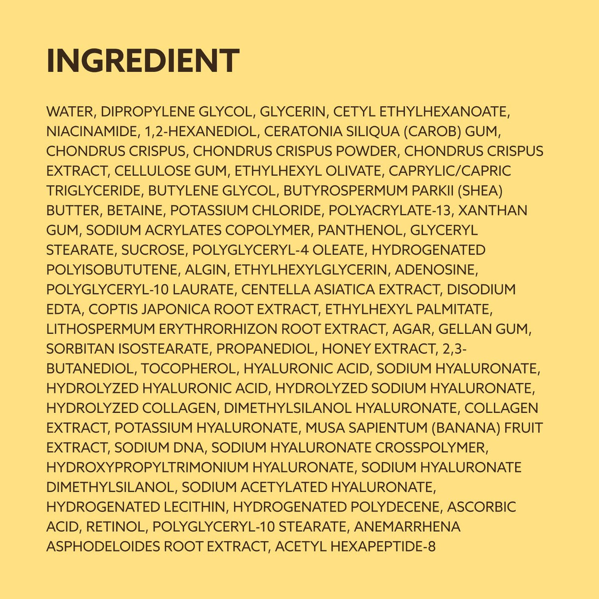Honey Banana PDRN Hydrogel Mask